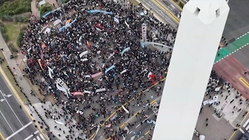 Marcha científica en el Obelisco