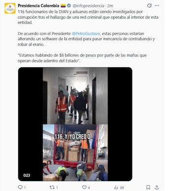 Presidencia confirmó que están en