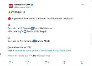 (X/ @MetrobusCDMX)