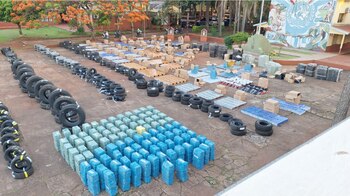 La mercadería incautada por los