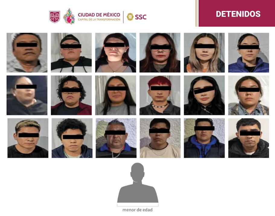 Las autoridades determinarán el castigo para las personas detenidas. (SSC CDMX)