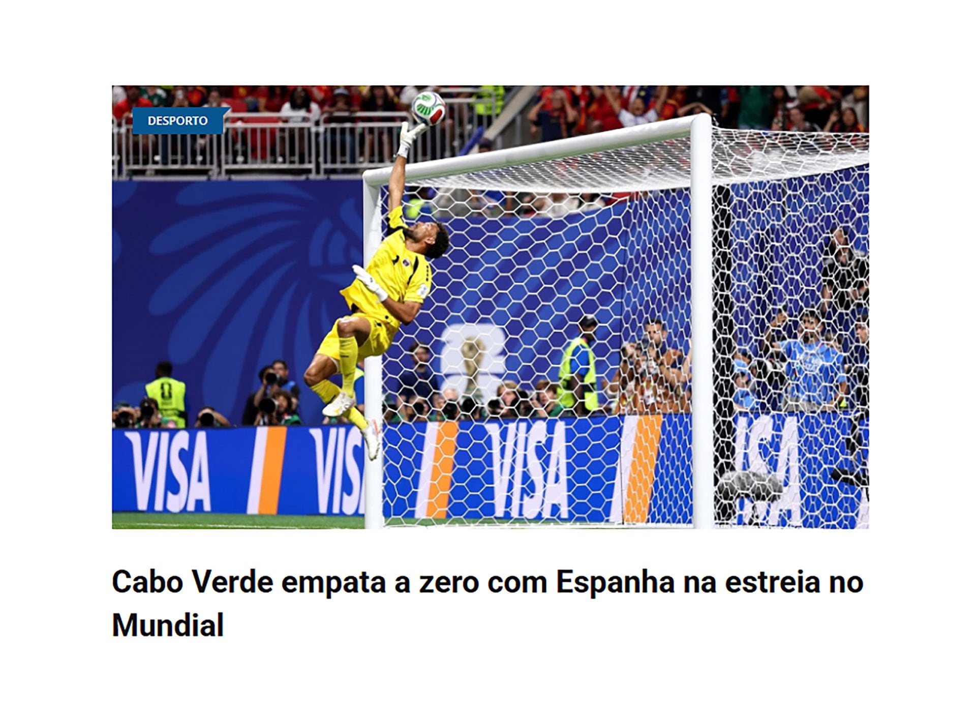 Santiago Magazine también resaltó el hecho histórico para el fútbol de Cabo Verde