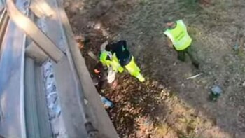 Uno de los conductores cayó