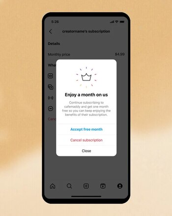 Cada mes los suscriptores decididirán si desean seguir consumiendo el contenido exclusivo. (Foto: Instagram)
