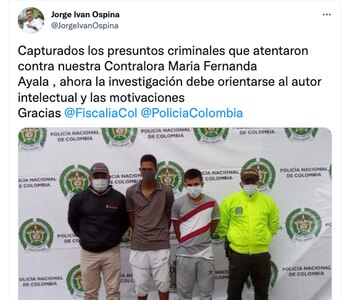 Palabras del alcalde de Cali, Jorge Iván Ospina, tras la captura de ‘Mora y ‘JR’. 28 de septiembre de 2021. Captura de pantalla