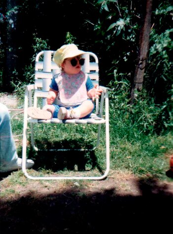 Pamela, cuando tenía un año