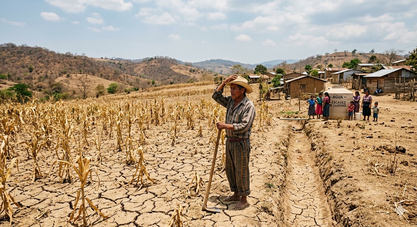 El Plan Institucional de Respuesta del MAGA concentra acciones en asegurar alimentos, retener agua y conservar suelos en zonas vulnerables. (Visuales IA)