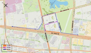 Rutas alternas por cierre en