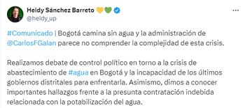 Para la cabildante “Bogotá camina