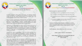 Desde el 10 de agosto circuló el comunicado en redes sociales, cuya autenticidad se confirmó por parte de las autoridades departamentales en Antioquia - crédito red social Facebook