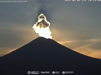 Monitoreo del Popocatépetl este 6