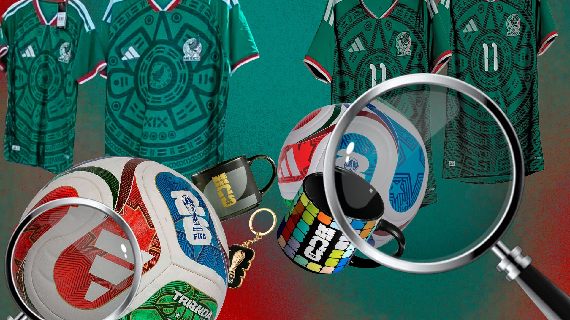 Desde las etiquetas hasta los métodos de pago, estas son las señales que pueden ayudarte a reconocer productos originales de la Copa del Mundo. (Ilustración: Jesús Aviles)
