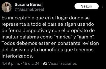 Boreal afirmó que era inaceptable