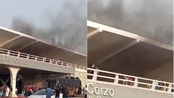 Maestros de la CNTE bloquean accesos al aeropuerto en Chiapas: queman llantas