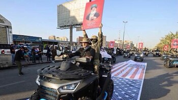 Irak investiga un acto de ultraje a la bandera de EEUU durante un desfile de milicias proiraníes
