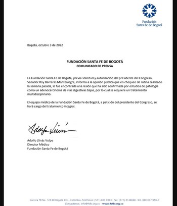 A través de un comunicado,