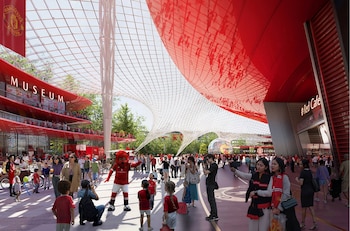 Recreación del exterior del futuro estadio del Manchester United. (Foster + Partners)