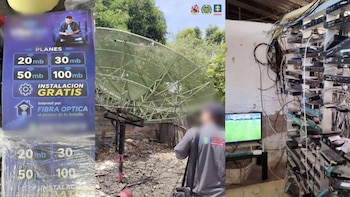 La investigación identificó a cuatro personas acusadas de intervenir plataformas de una empresa de telecomunicaciones para prestar televisión por cable sin autorización en Soacha - crédito Fiscalía General de la Nación