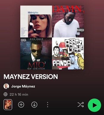 La lista de reproducción del