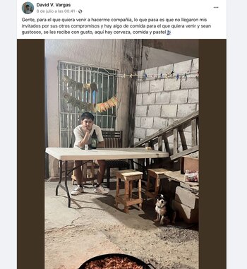 El posteo que el joven