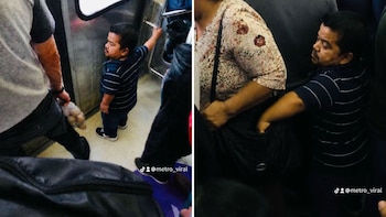 Captan a hombre de talla baja presuntamente robando en el Metro CDMX