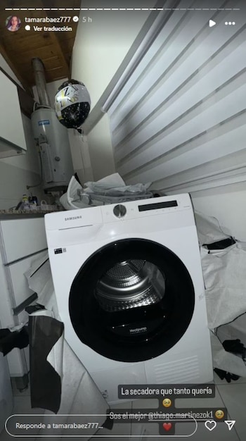 Tamara Báez recibió un secarropas