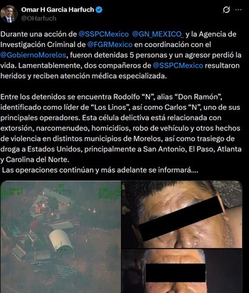 Detenidos en Morelos de Los Linos