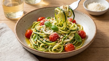 Receta de tallarines de zucchini, rápida y fácil