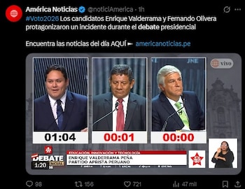 Debate presidencial EN VIVO: lo más viral en redes tras los momentos más polémicos. Captura: X.