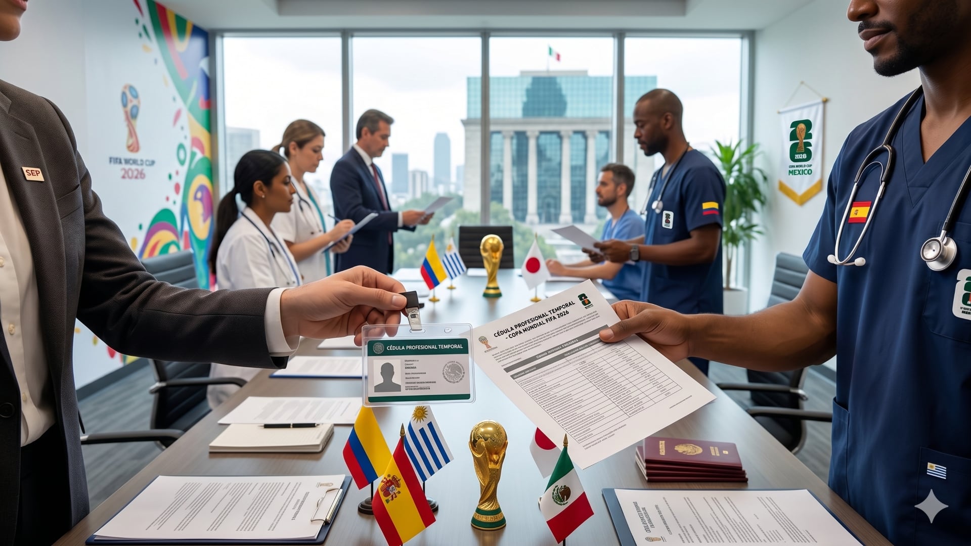 La SEP inició la segunda etapa de expedición de cédulas profesionales temporales para médicos internacionales que acompañarán a las selecciones de futbol