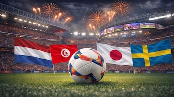 Suecia, Japón, Países Bajos y Túnez compiten en el Grupo F del Mundial 2026.