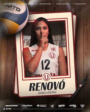 Daniela Muñoz – Universitario Vóley – Liga Peruana de Vóley - Perú – deportes – 25 mayo de 2026