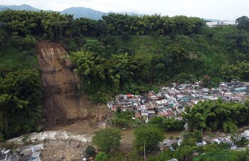 Un deslizamiento de tierra en