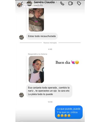 Cande Tinelli cruzó a un
