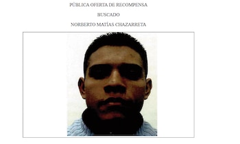 Chazarreta en su histórica ficha de recompensa del Ministerio de Seguridad bonaerense