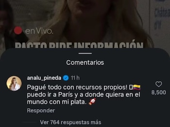 Ana Lucía Pineda afirmó en redes sociales que financió su viaje a París con recursos propios y sin utilizar fondos del Estado - crédito analu_pineda / Instagram