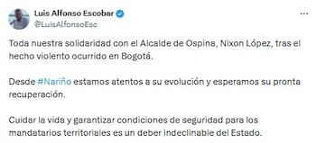 Gobernador de Nariño se refirió
