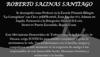 Mensaje de la CNTE con