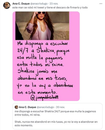 Tuitera acusó a Juan Pablo