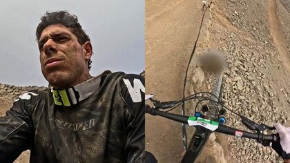 Hugo García se accidentó competencia de ciclismo de montaña y fue auxiliado por paramédicos