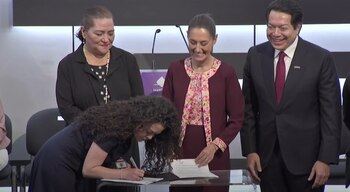 La candidata de MORENA se