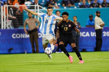 Valentín Carboni debutó en Copa