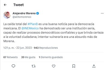 Alejandro Moreno consideró "una buena