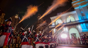 La demostración de los fusiles