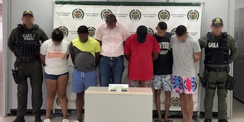 La organización era coordinada por dos hombres que están recluidos en cárceles del país- crédito Policía Metropolitana de Cartagena
