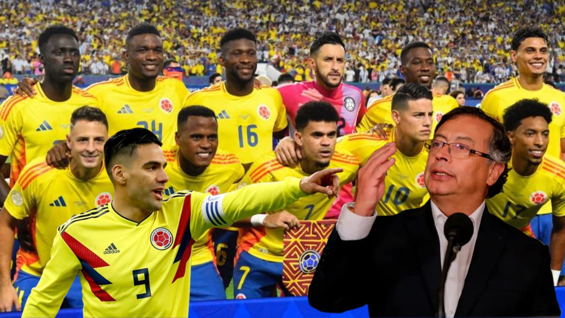 El presidente Gustavo Petro aseguró que prefiere a Falcao García por encima de James Rodríguez - crédito FCF/Presidencia