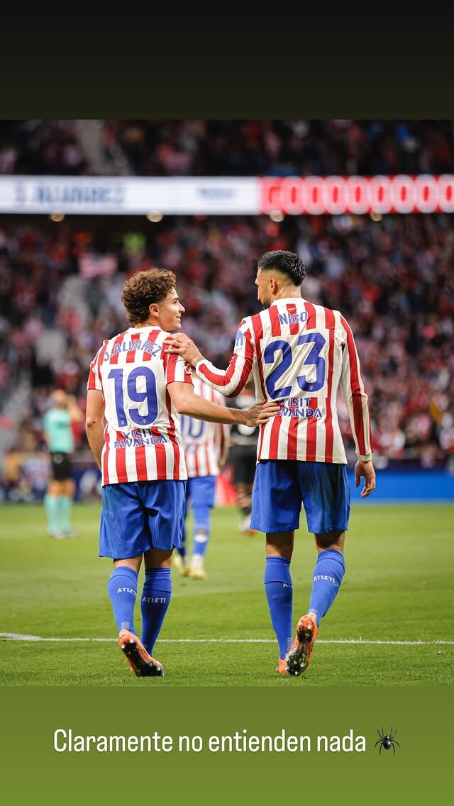 La historia de Instagram de Nicolás González contra la FIFA en apoyo a Julián Álvarez