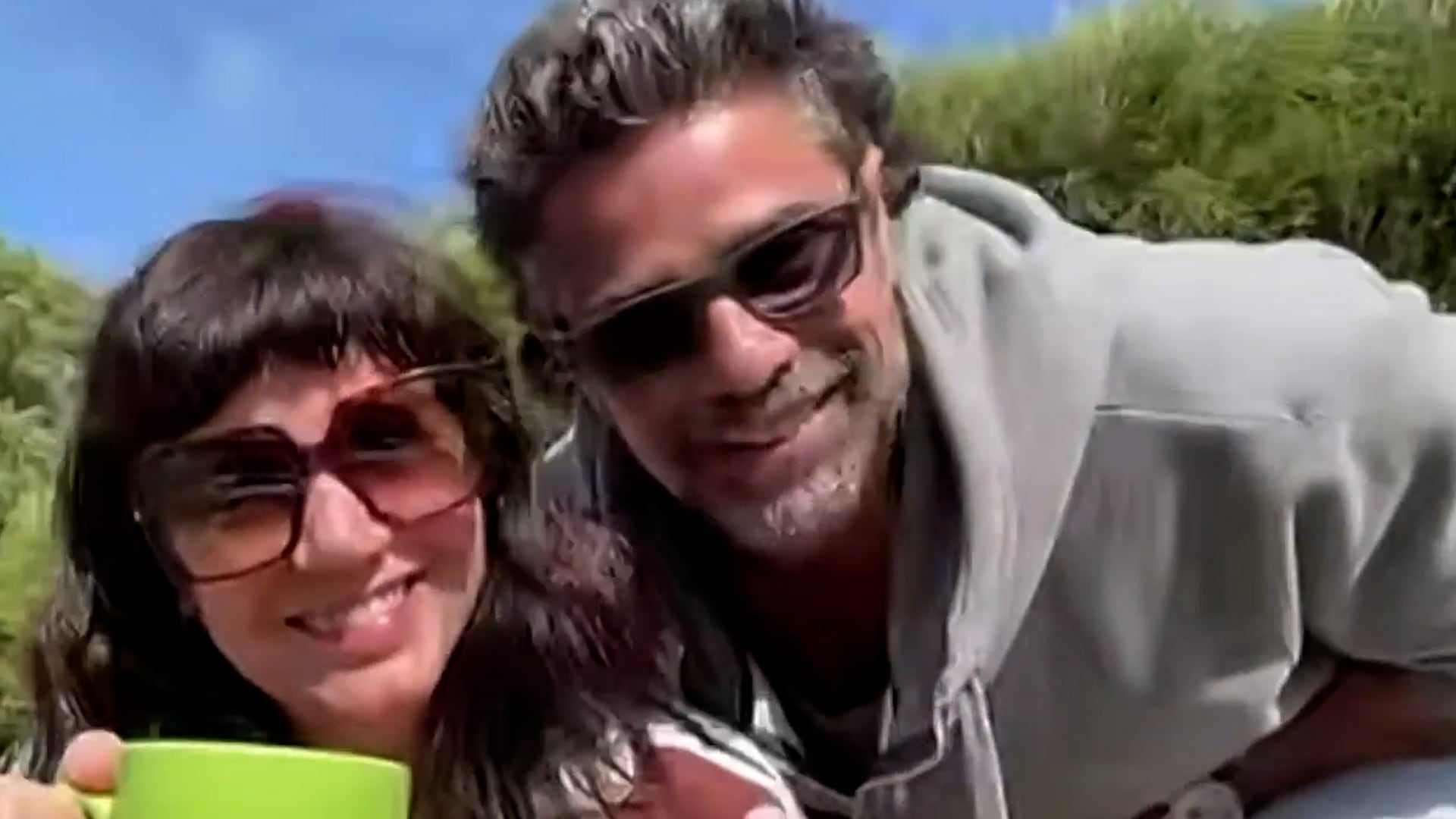 Griselda Siciliani y Luciano Castro en Mar del Plata. Ambos le pusieron paños fríos a la situación, aunque la reconocieron