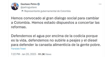 El presidente estaría llamando a