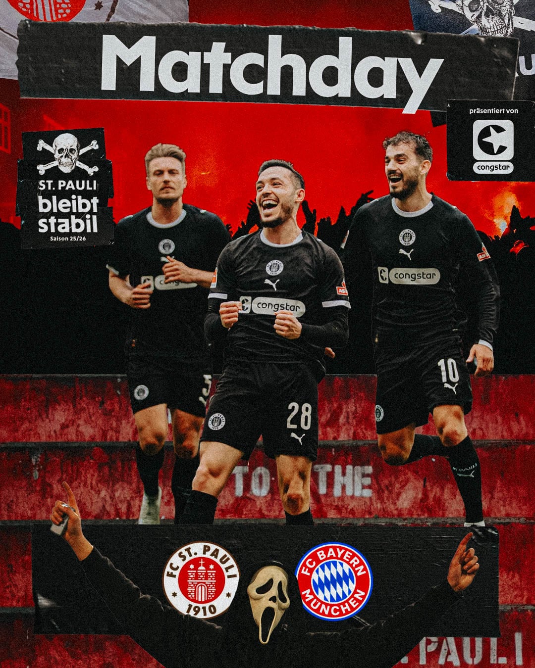 El cuadro local presentó el partido de la sigueinte forma-crédito @fcstpauli/Instagram